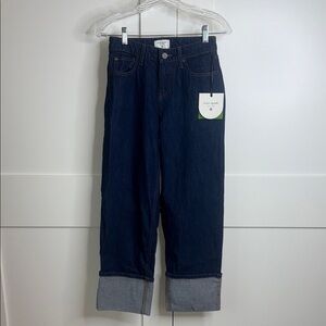 Kate Spade Dark Blue Cuffed Denim Jeans